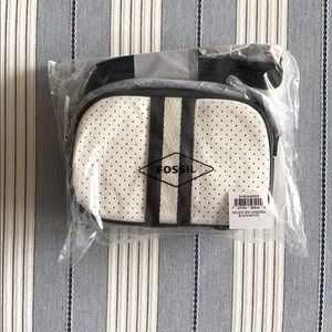 Fossil Black and White Crossbody Bag